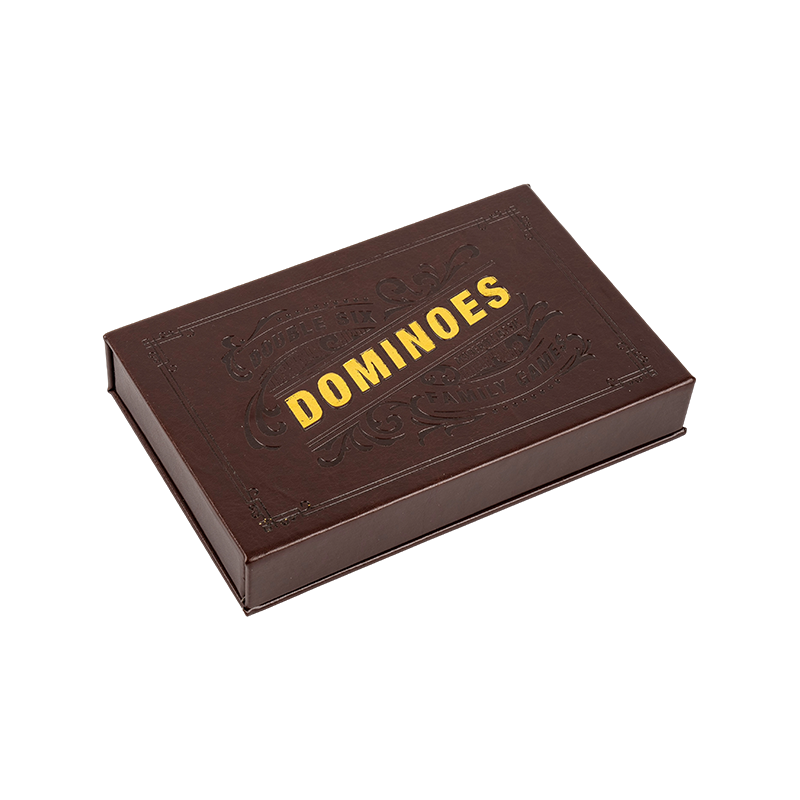 28 peças Tradicional Ivory Double Six Dominoes Tiles in Brown Paper Box