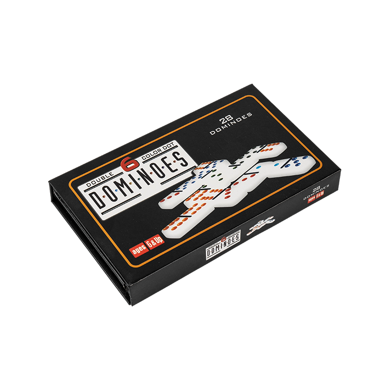 Dominoes de seis papéis duplos e amigáveis