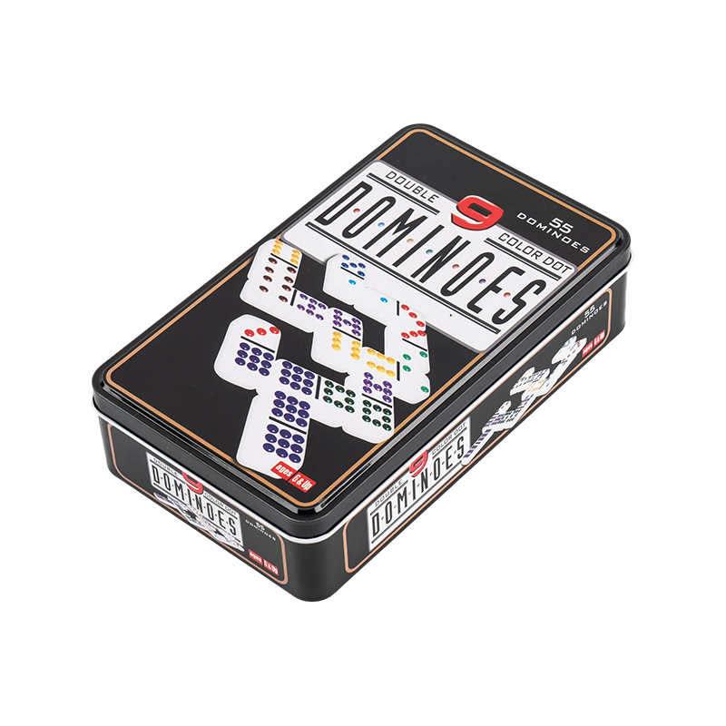 Jogo de tabuleiro tradicional de nove dominóis duplos