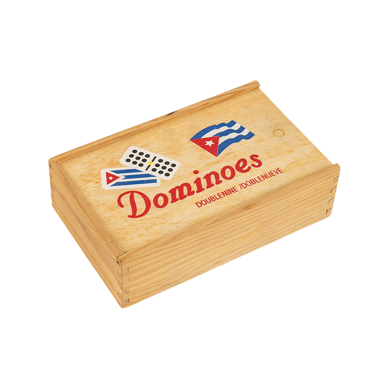 Dominoes de caixa de madeira duplos e duplos tradicionais