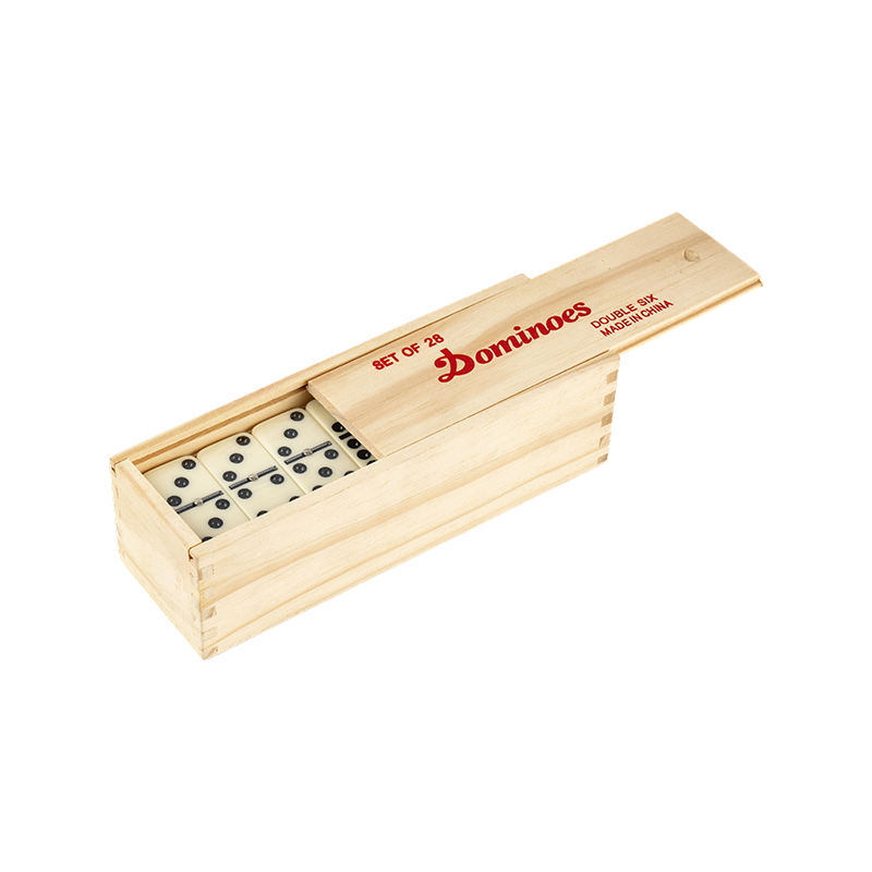 Domino de caixa de madeira duplo 6 de drawable