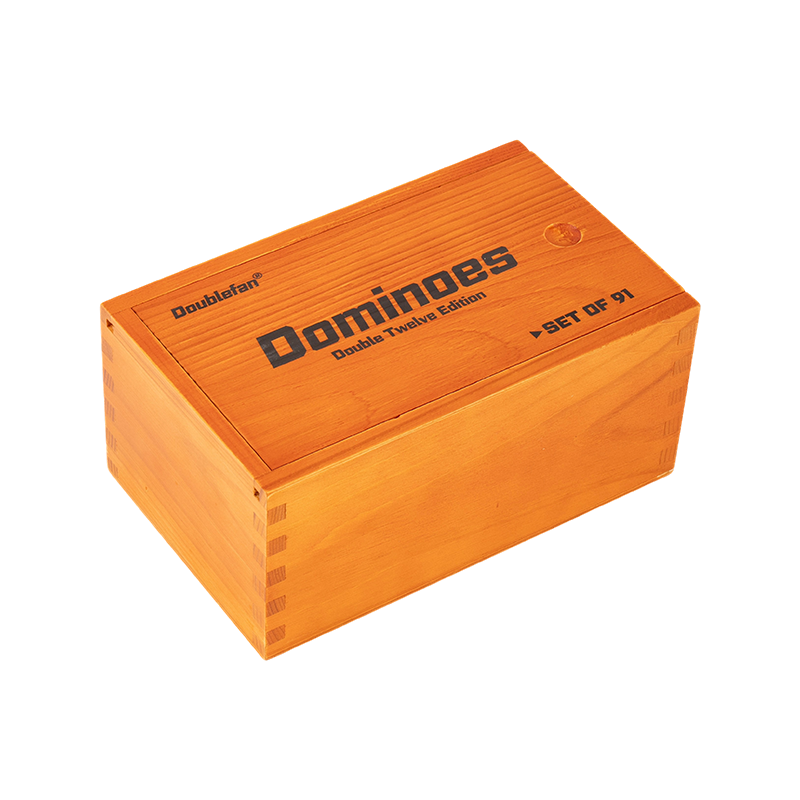 Double Doze Polka Dot Wooden Box Dominoes