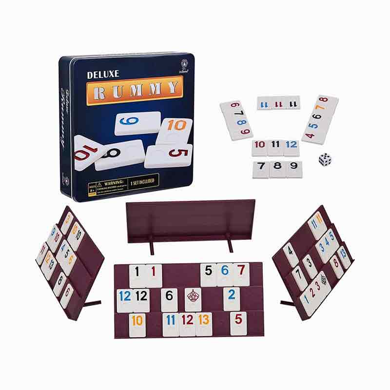 2-4 jogadores 106 Tiles Classic Digital Rummy Game com Iron Case