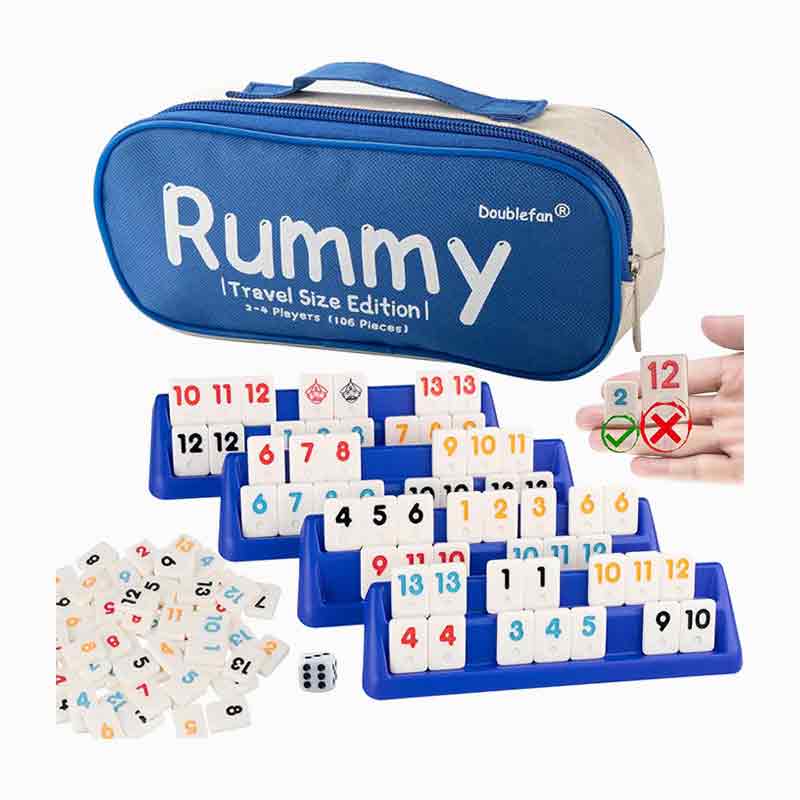 4 Jogadores Conjunto de Rummy de Viagem portátil