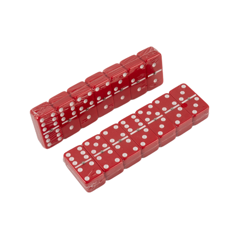Conjunto de Domino vermelho do quebra -cabeça
