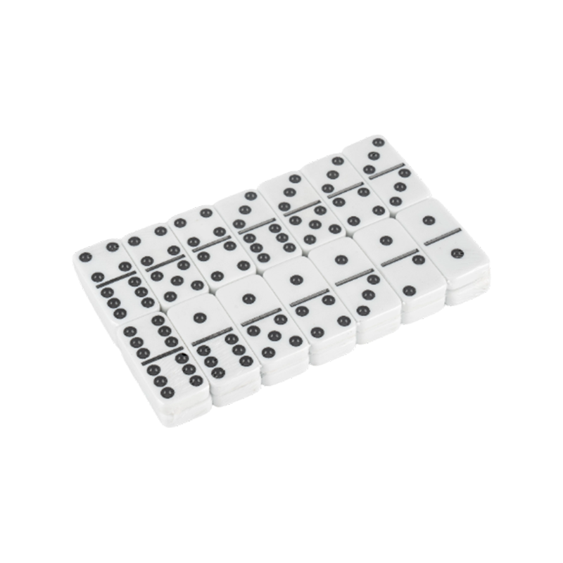 Dominoes de ponto preto e branco clássicos